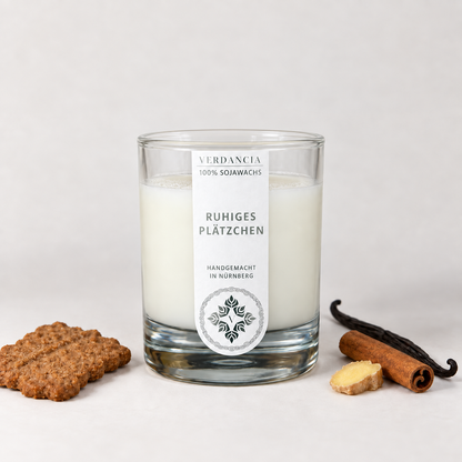 Quiet Place | Soy Wax Scented Candle – Cinnamon, Vanilla & Ginger – for Calm & Home