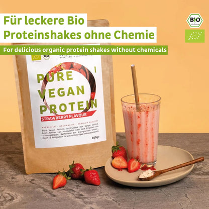 Bio Veganes Proteinpulver Erdbeere ohne Soja - Verdancia
