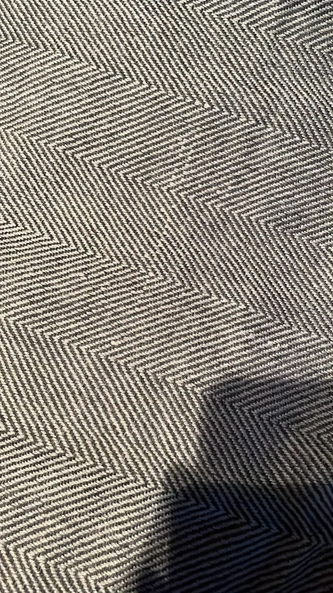 B-WARE Kaschmirdecke mit Fischgratmuster von yanopurna, grau, 135 x 270 cm, weiche und elegante Decke.