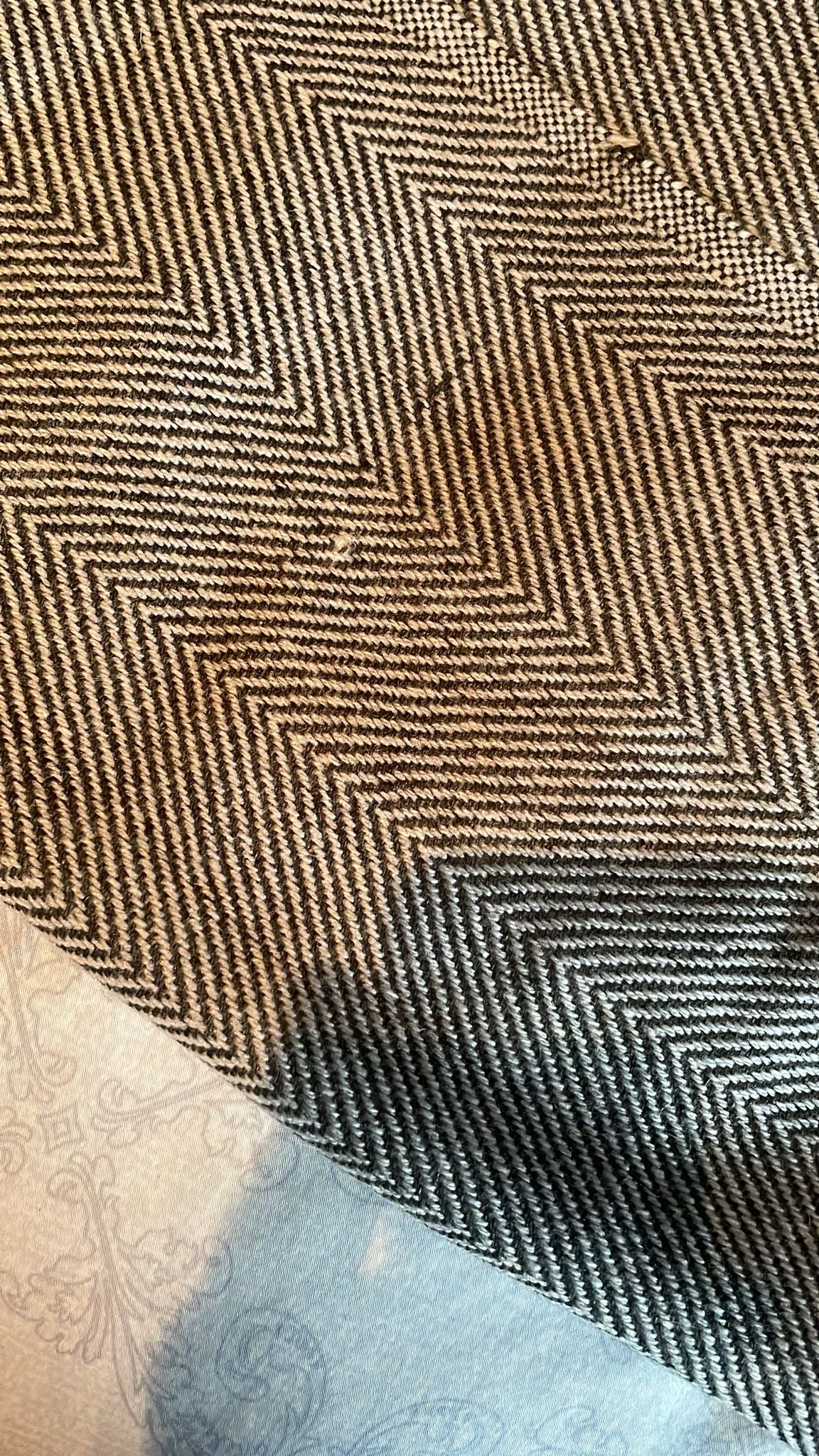 Graue Kaschmirdecke mit Fischgratmuster von yanopurna, 135 x 270 cm, weiche Decke aus hochwertigem Material.