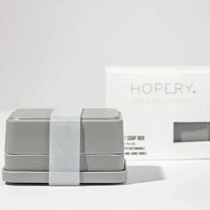 /HOPERY GREY 3 in 1 Soap Box - aus Bambus und Mais - Verdancia