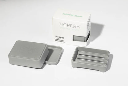 /HOPERY GREY 3 in 1 Soap Box - aus Bambus und Mais - Verdancia
