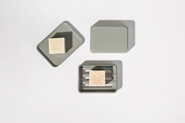 /HOPERY GREY 3 in 1 Soap Box - aus Bambus und Mais - Verdancia