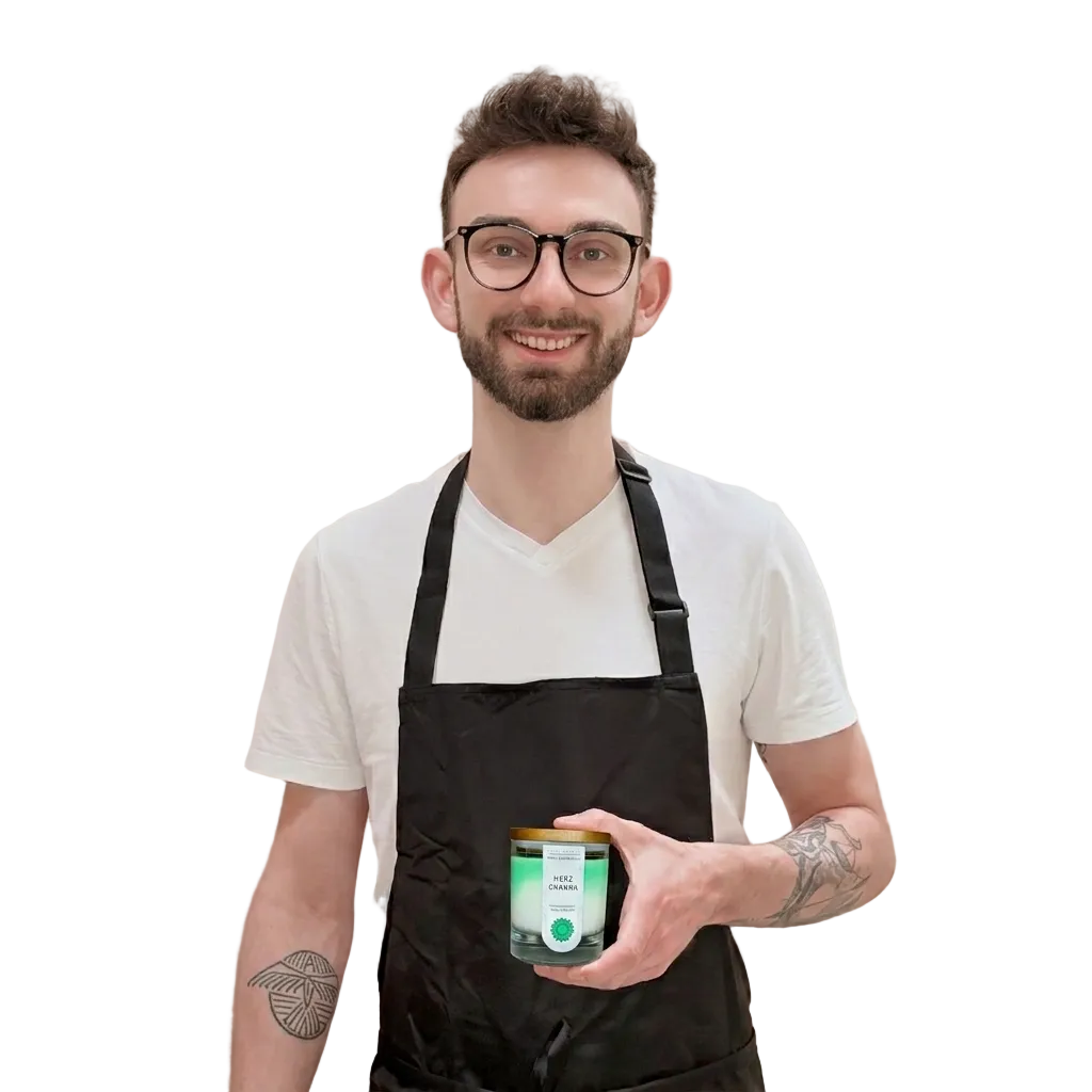 Verdancia Chef Thomas Koritnik | mit Chakra Kerze Herzchakra