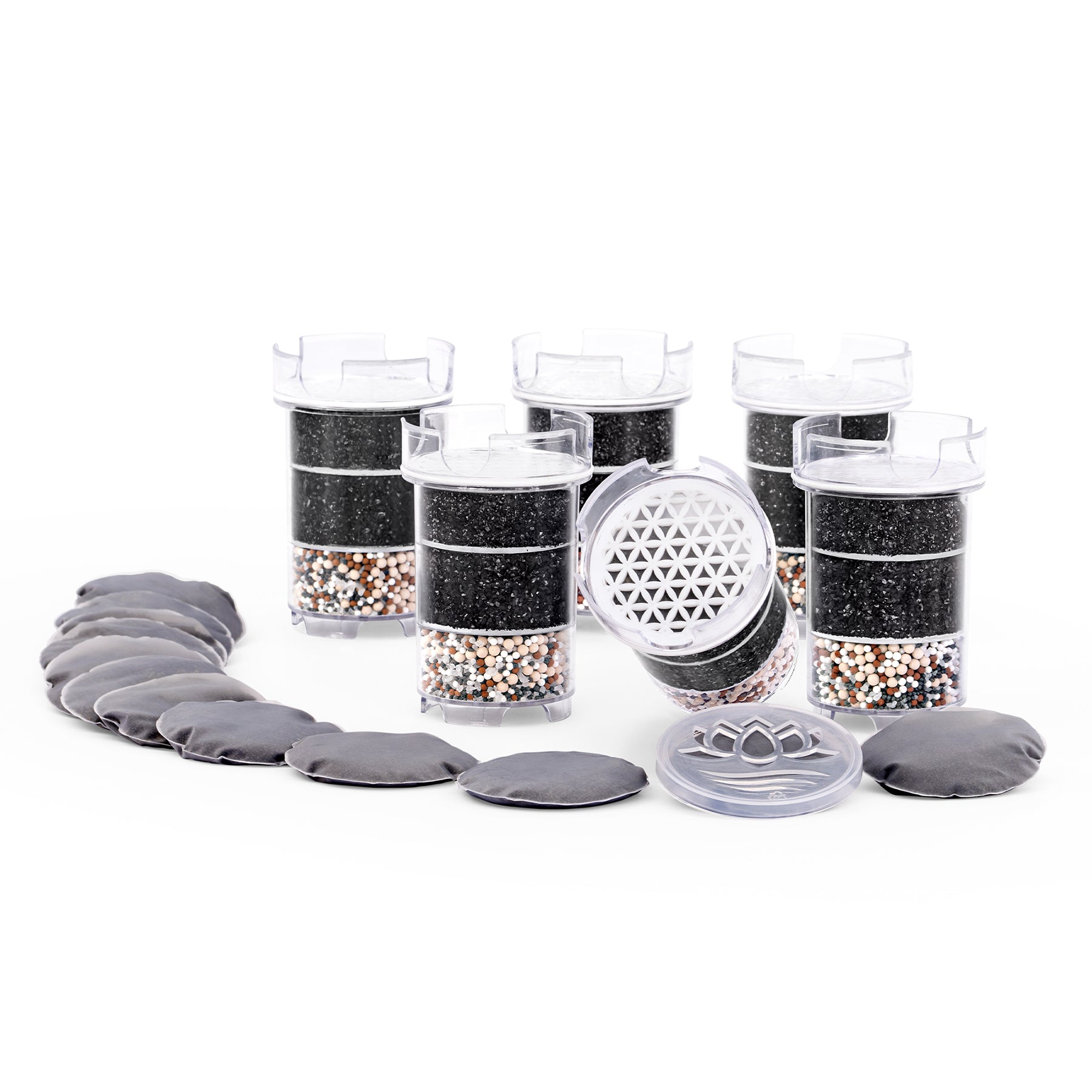 Jahrespaket mit Lotus Vita Filterkartuschen und Kalkfilterpads