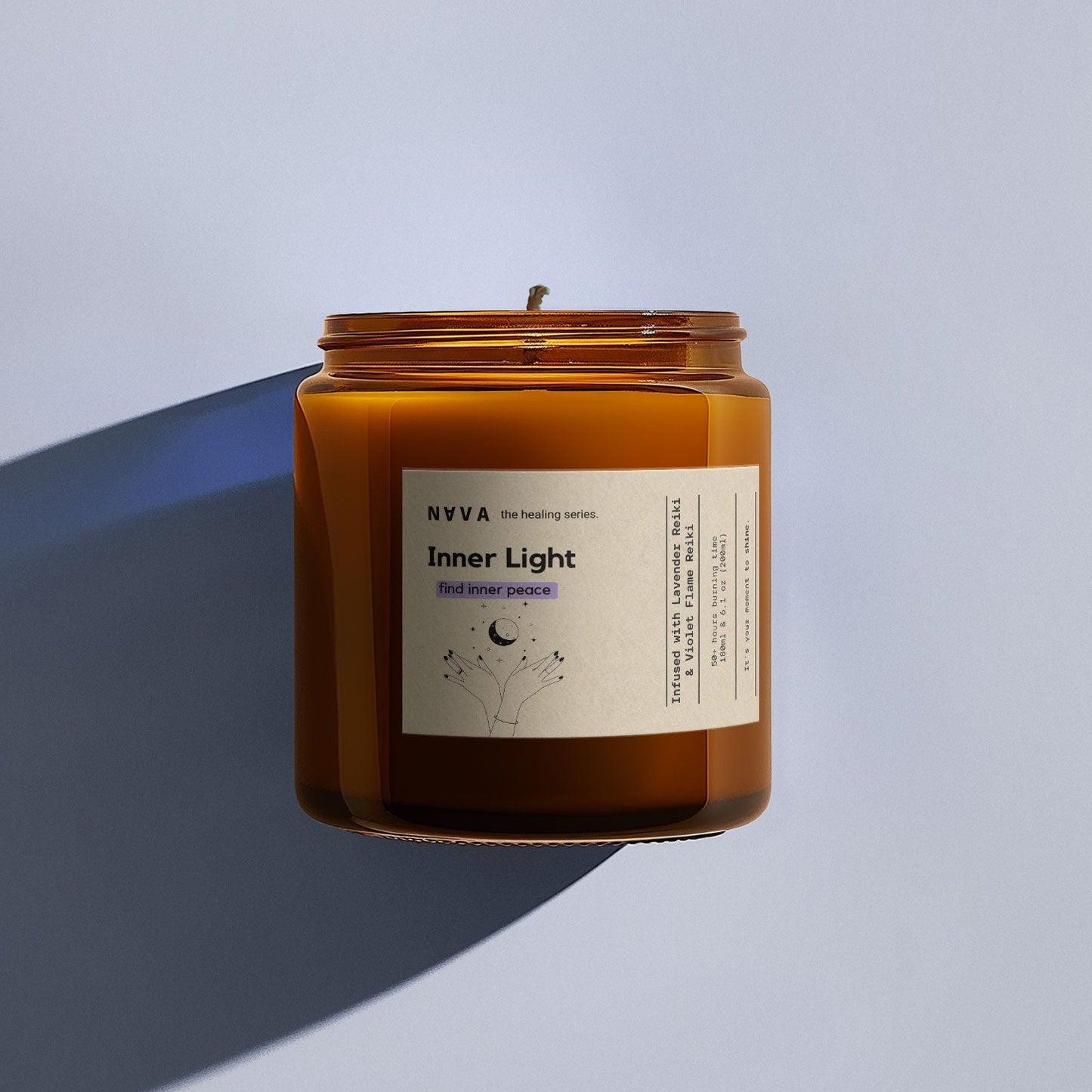 Nava Berlin Inner Light Kerze – 100 % Bio-Sojawachs für Ruhe & Heilung - Verdancia