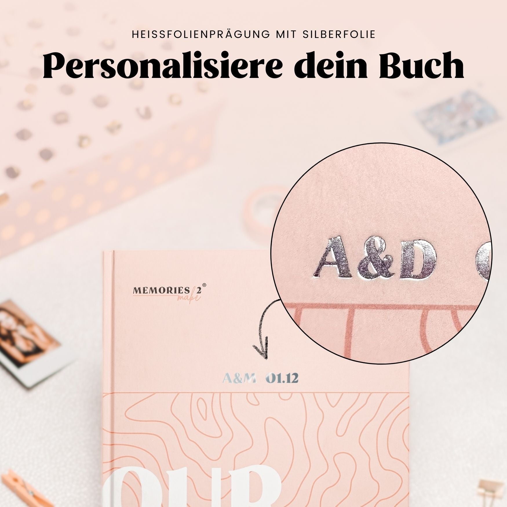 Personalisierung für Paare: Memories2Make Challengebuch mit 32 Date-Ideen zum Freirubbeln und Erinnerungen schaffen