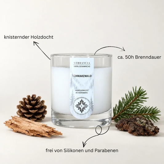Schwarzwald Duftkerze Hoverbild Verdancia