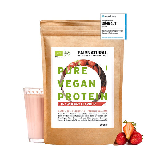 Bio Veganes Proteinpulver Erdbeere ohne Soja - Verdancia