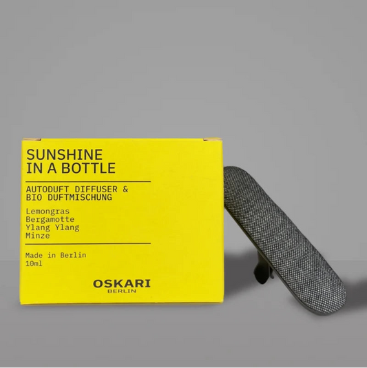 Oskari - Autoduft Set „Sunshine in a Bottle“ – Sonnige Frische für gute Laune unterwegs - Verdancia