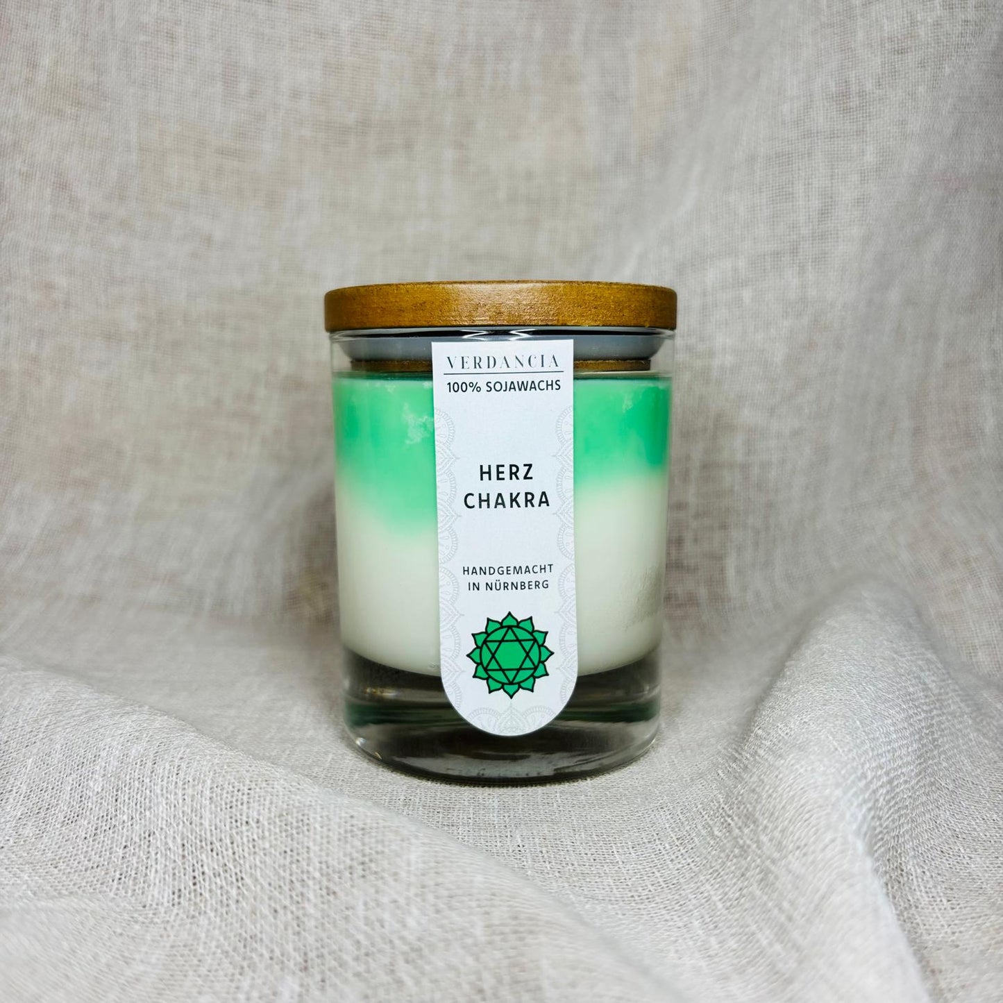 Soja-Duftkerze - "Herzchakra" - Yogakerze - Verdancia