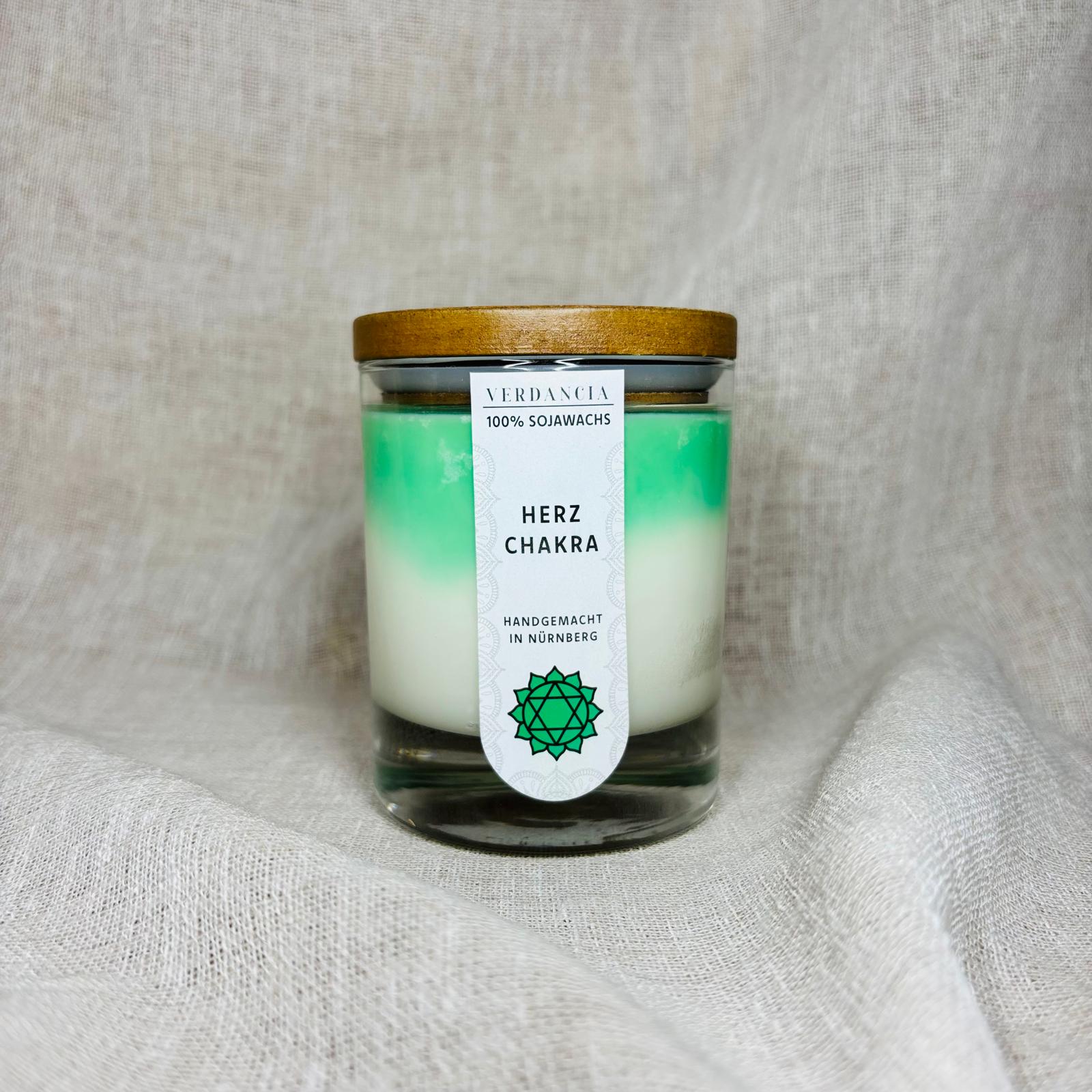 Soja-Duftkerze - "Herzchakra" - Yogakerze - Verdancia