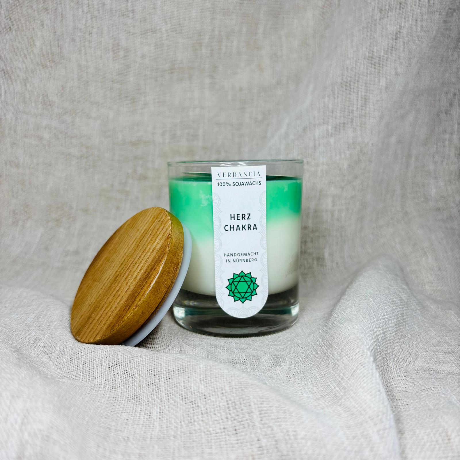 Soja-Duftkerze - "Herzchakra" - Yogakerze - Verdancia
