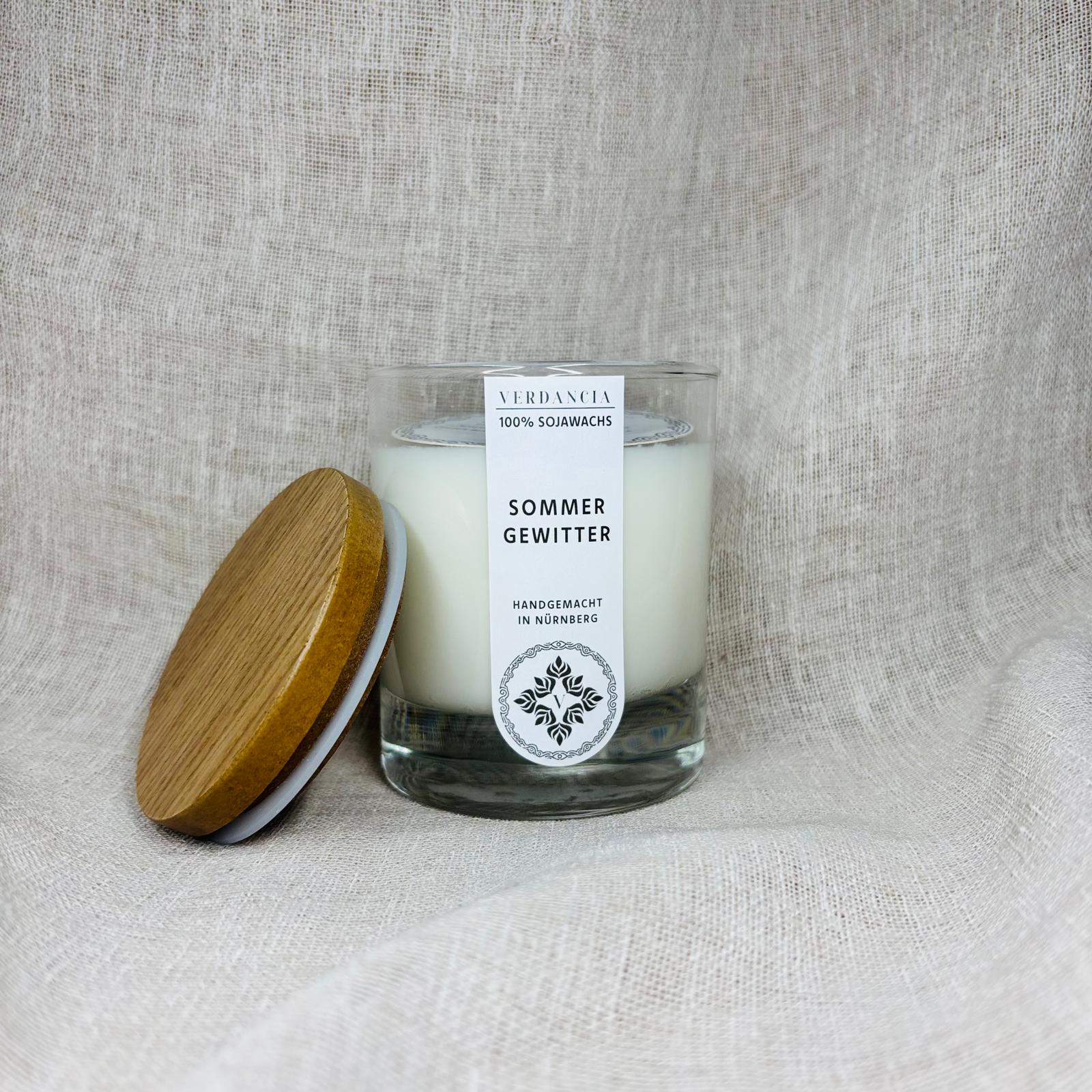 Soja Duftkerze - "Sommergewitter" - Verdancia