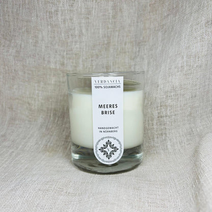 Verdancia Soja Duftkerze "Meeresbrise" mit Holz, Salbei und Meersalz, entspannende Kerze für ein frisches Raumgefühl