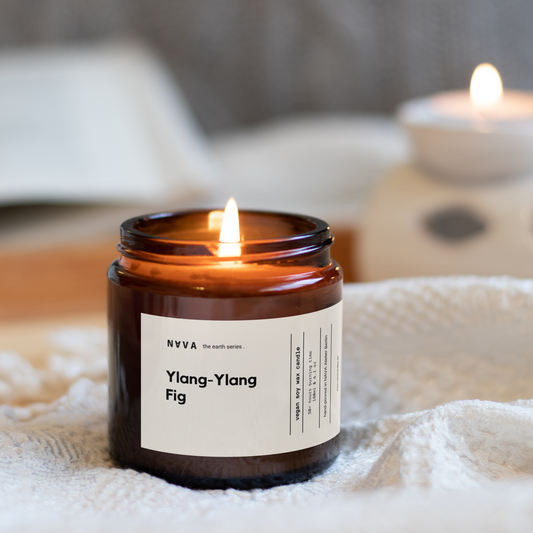 NAVA Berlin Ylang-Ylang + Feige Kerze – 100 % Bio-Sojawachs, handgemacht - Verdancia
