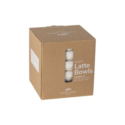 Latte Bowls - 4er Set -Grespresso- weiß - 15x8 cm