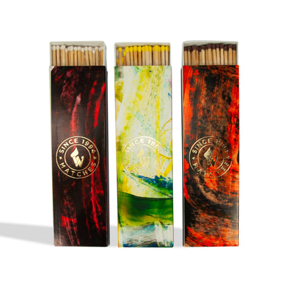 "ART" Premium Streichhölzer – Handbemalte Design-Streichhölzer, Unikat & nachhaltig - Verdancia