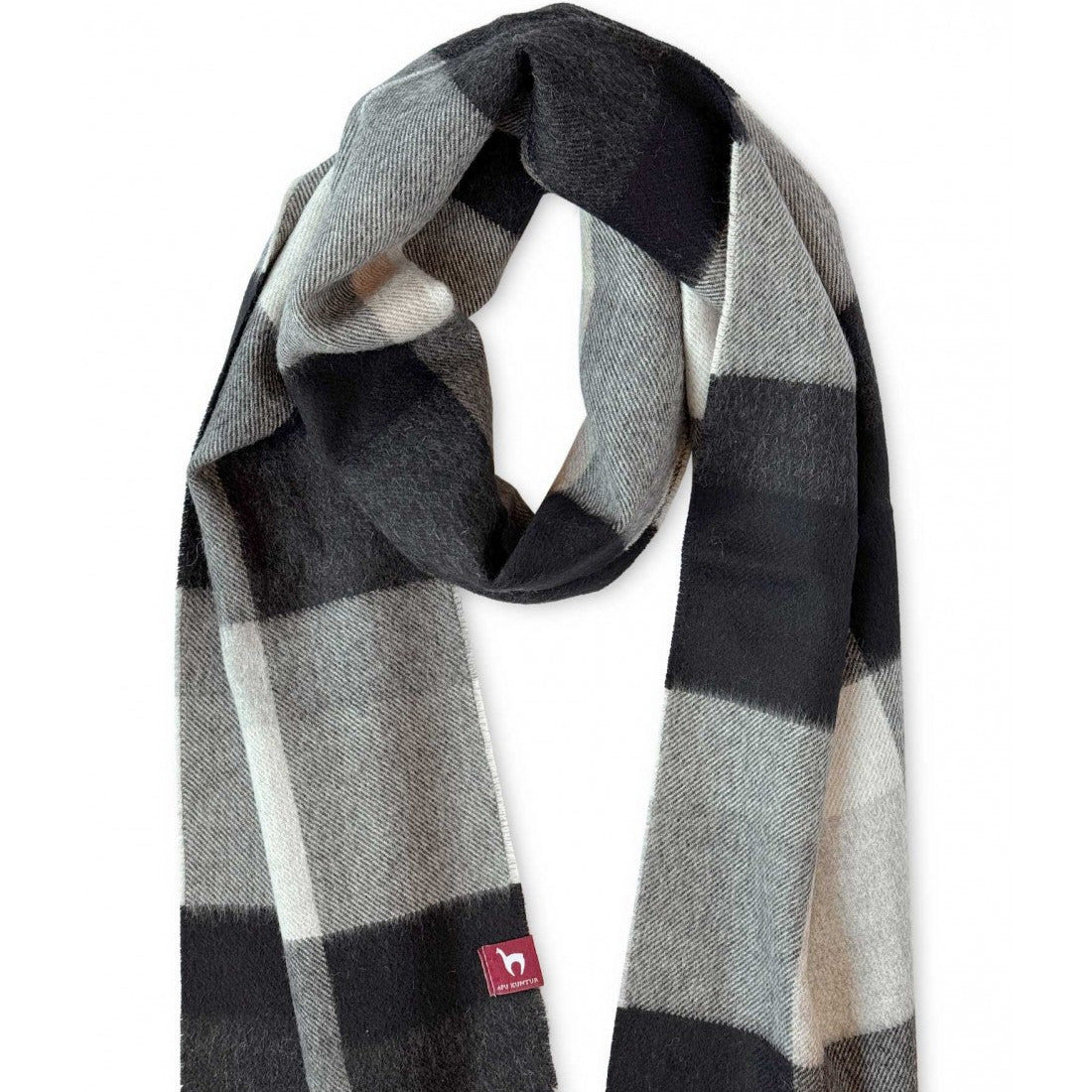 Apu Kuntur - 100% Baby Alpaka - Webschal - Cuadro - Verdancia