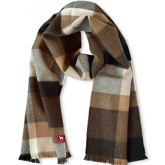 Apu Kuntur - 100% Baby Alpaka - Webschal - Cuadro - Verdancia