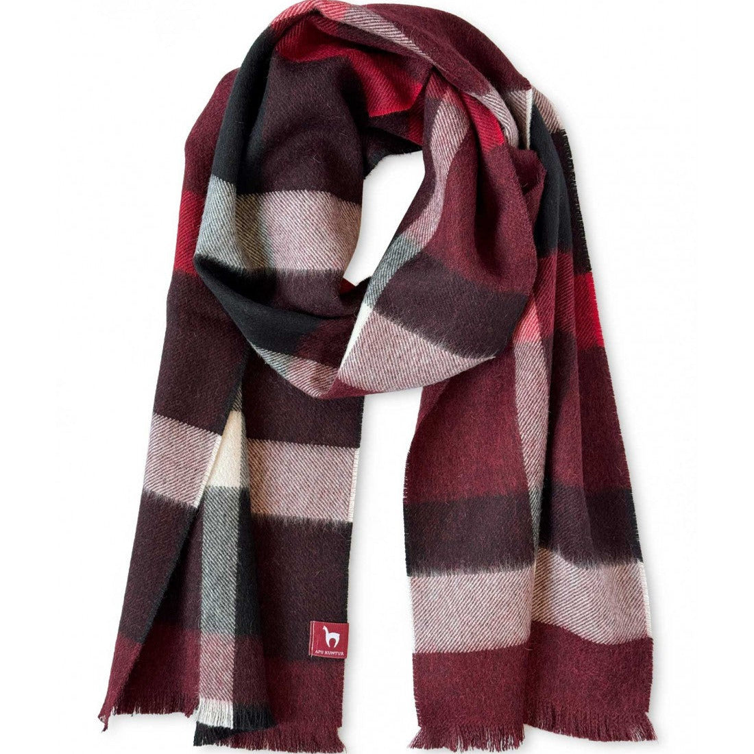 Apu Kuntur - 100% Baby Alpaka - Webschal - Cuadro - Verdancia