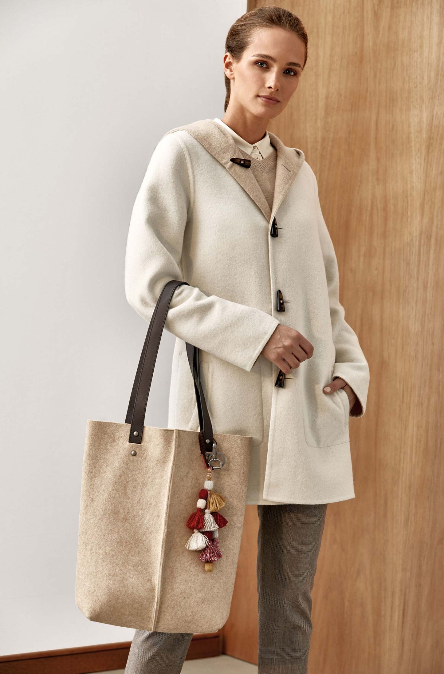 KUNA - Alpaka Wende-Mantel ANASTASIA – Zwei Mäntel in Einem - Verdancia