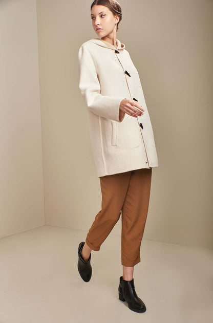 KUNA - Alpaka Wende-Mantel ANASTASIA – Zwei Mäntel in Einem - Verdancia