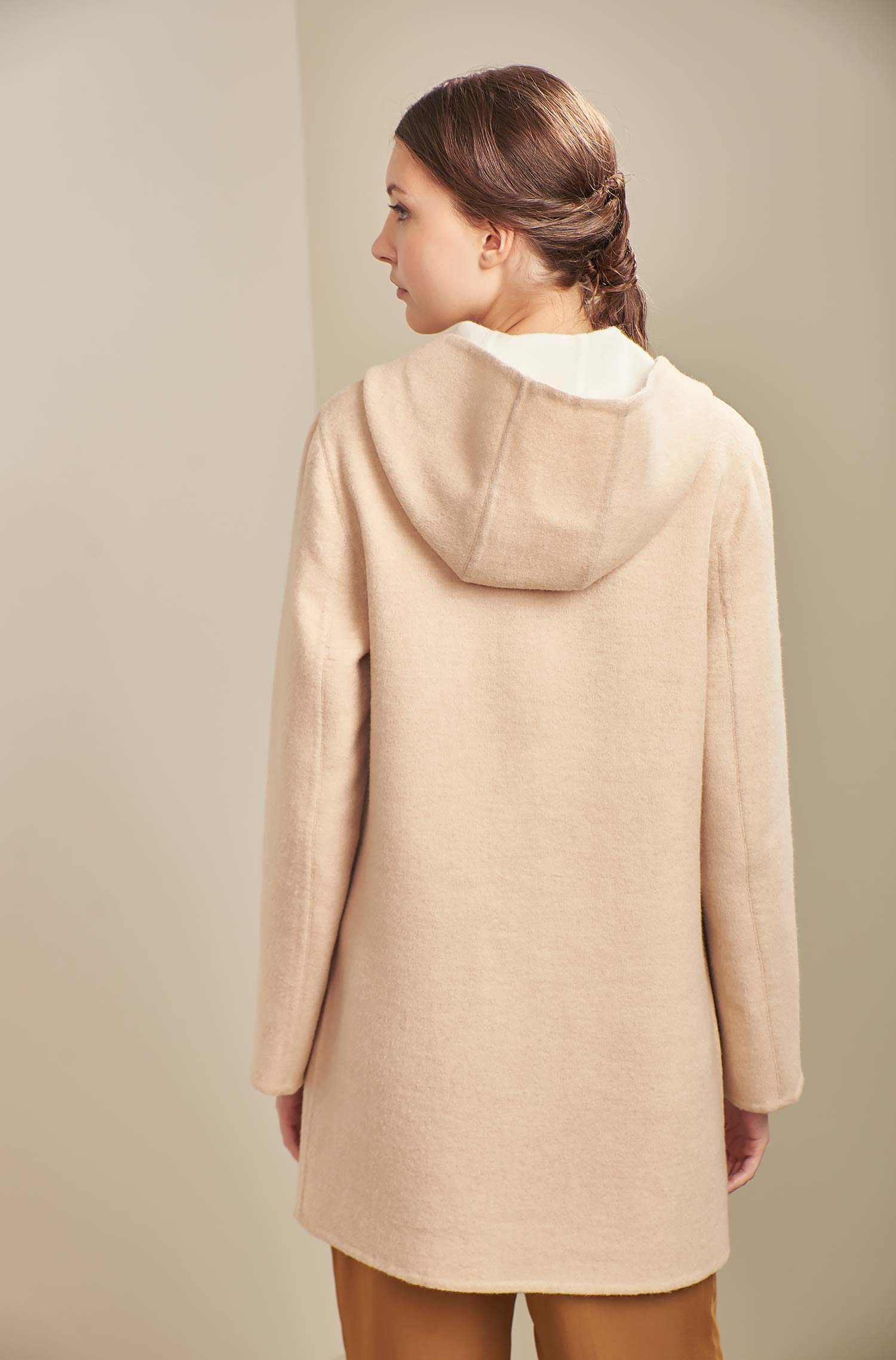 KUNA - Alpaka Wende-Mantel ANASTASIA – Zwei Mäntel in Einem - Verdancia