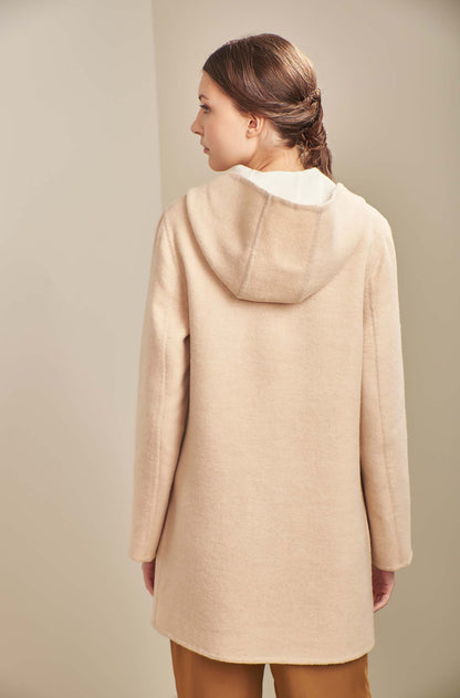 KUNA - Alpaka Wende-Mantel ANASTASIA – Zwei Mäntel in Einem - Verdancia