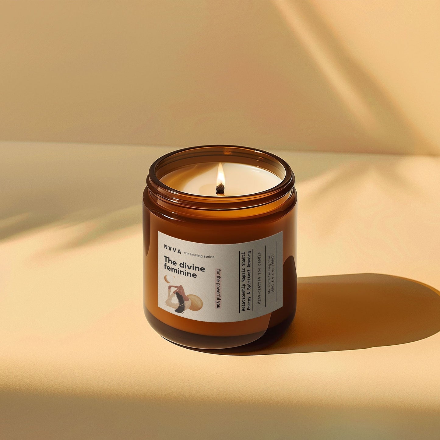 Divine Feminine Kerze – Handgemachte Sojakerze mit Orange & Patchouli - Verdancia