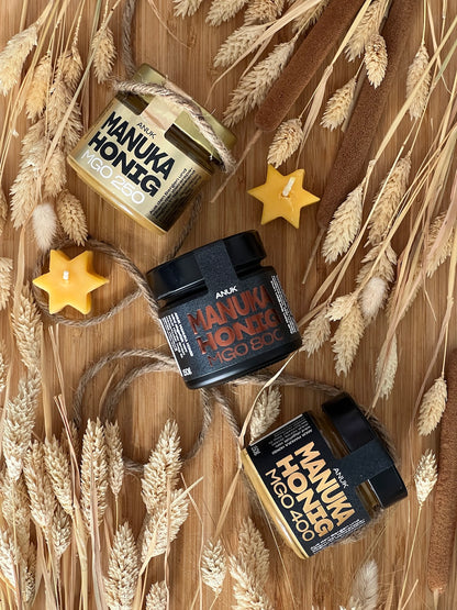 Coffret cadeau Miel de Manuka MGO 400 ANUK – Qualité supérieure
