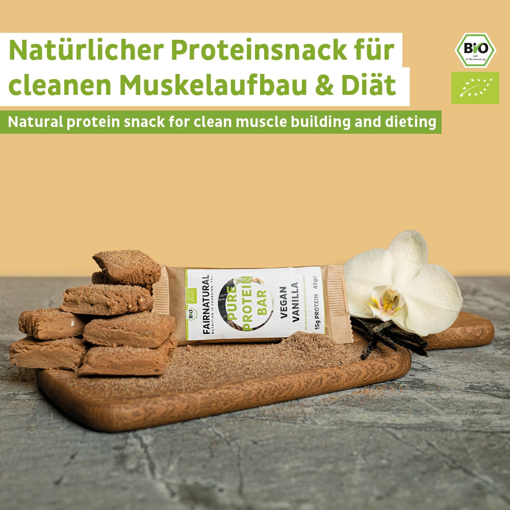 Bio Proteinriegel Vegan Vanille ohne Soja - Verdancia