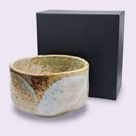 Japanische Matcha Schale - Chawan Yuki - handgemacht aus Keramik - 12x8cm - Verdancia