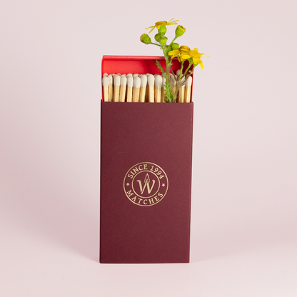 Premium Streichhölzer – Lange Design-Streichhölzer - Bordeaux - Verdancia