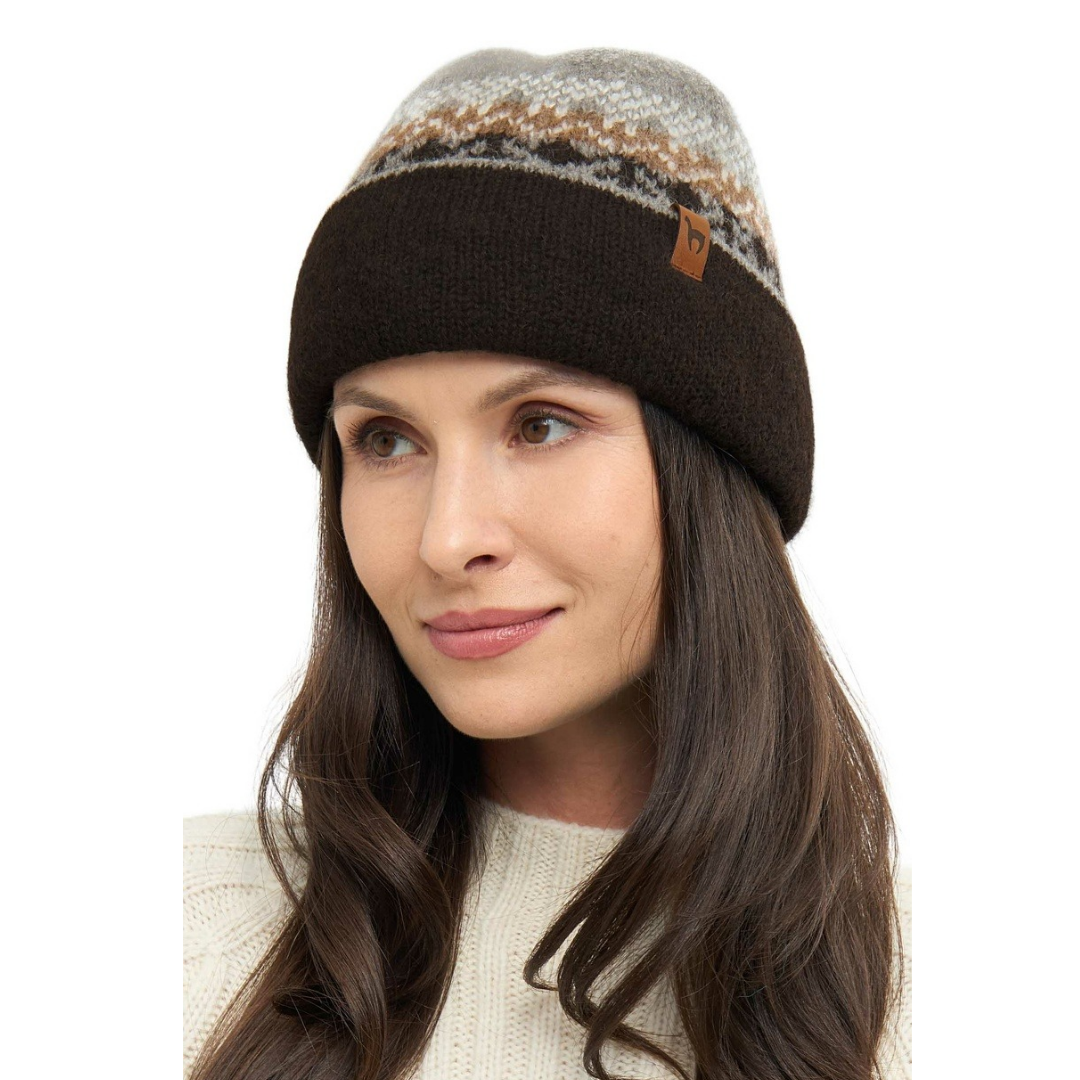 Apu Kuntur - Alpaka Mütze NATURA – Wendemütze aus 100% - ungefärbt - Verdancia