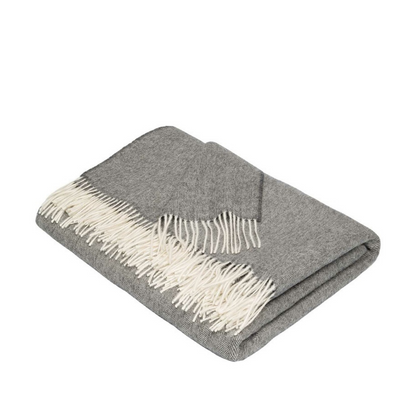 Apu Kuntur - Alpaka Decke - Fischgrat - 100% Baby-Alpaka - Verdancia - grau 