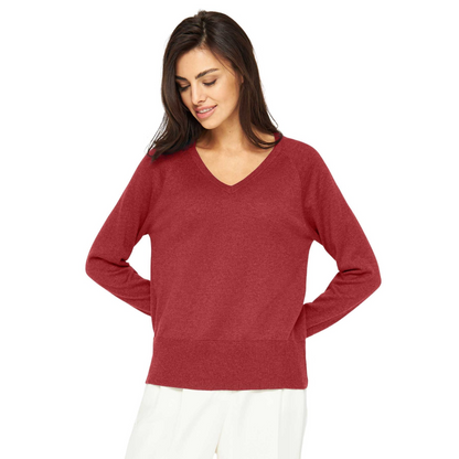 Apu Kuntur - Pullover AURELIA – V-Ausschnitt aus Bio-Baumwolle & Baby Alpaka | Verdancia 