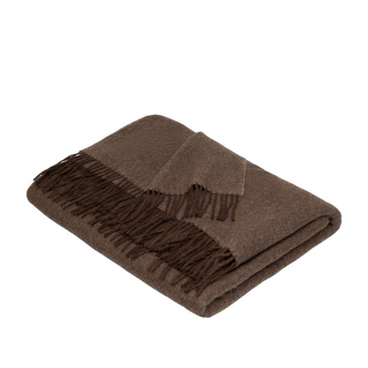 Apu Kuntur - Alpaka Decke - Fischgrat - 100% Baby-Alpaka - Verdancia - braun - 1