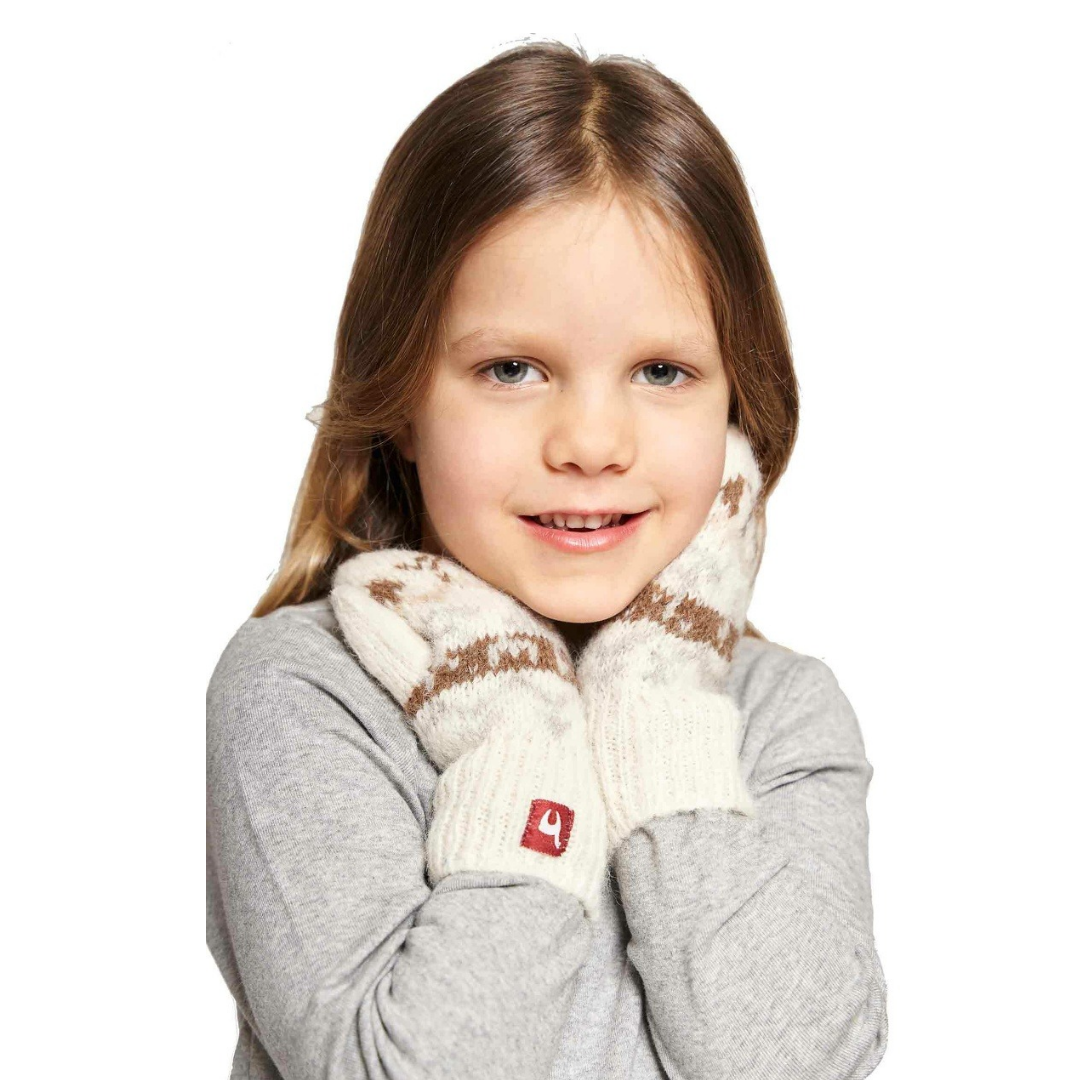 Apu Kuntur - Alpaka Kinder Fausthandschuhe NATURA – 100% naturbelassenes Alpaka | Verdancia 