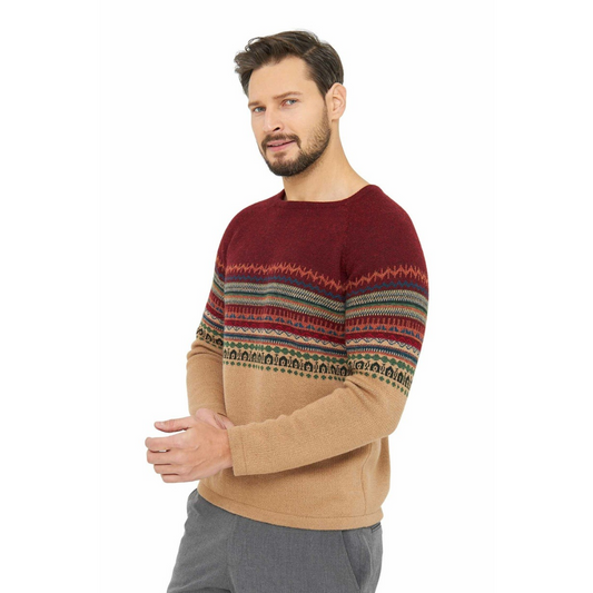 Apu Kuntur - Alpaka Pullover COLORES DE LUNA – Herrenpullover aus 100% Baby Alpaka | Verdancia 