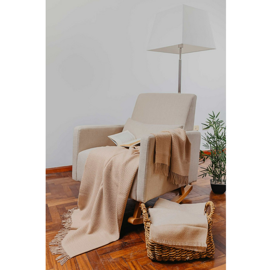 KUNA VITOR Decke – 100 % Baby-Alpaka (ungefärbt) | Eco Line  Apu Kuntur - Verdancia