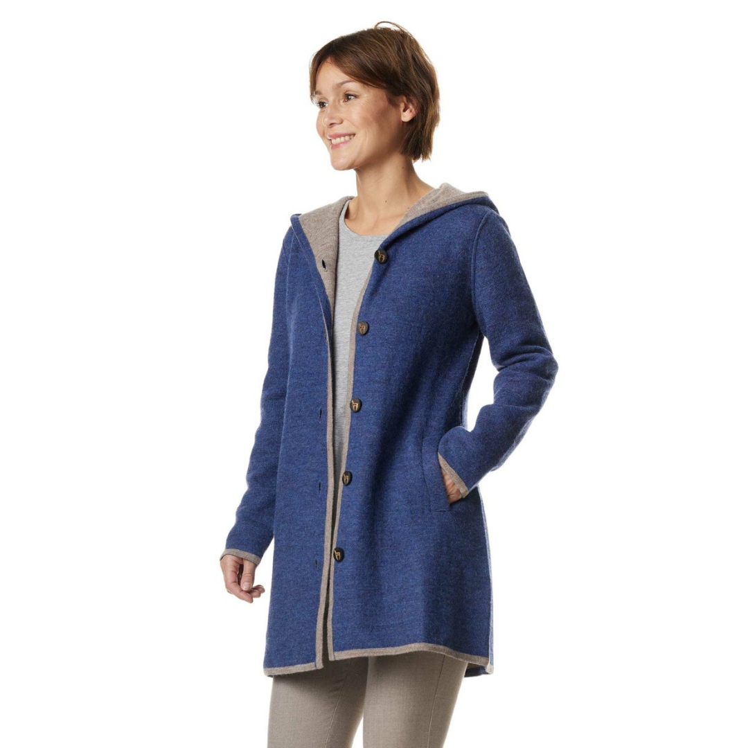 Apu Kuntur - Alpaka Mantel ALYSSA – Damen Parka aus Alpaka & Wolle - Verdancia