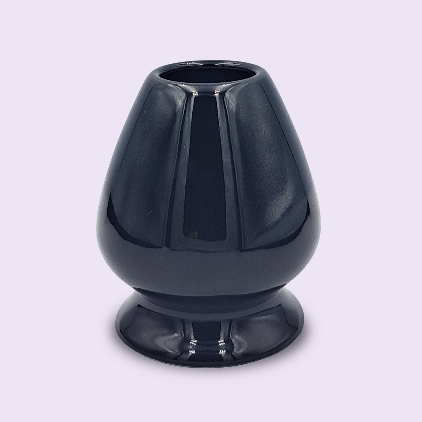 Matcha Besen Halter Kusenaoshi Schwarz aus Keramik - Verdancia