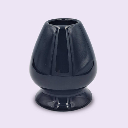 Matcha Besen Halter Kusenaoshi Schwarz aus Keramik - Verdancia