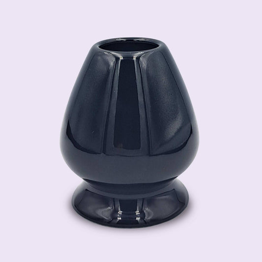 Matcha Besen Halter Kusenaoshi Schwarz aus Keramik - Verdancia