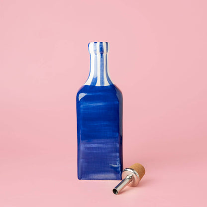 Handgefertigter Keramik-Ölspender Costa Azul von Alfar Tierra Cocida, 475 ml, blau-weiß, Essig- und Ölbehälter mit kunstvollem Design