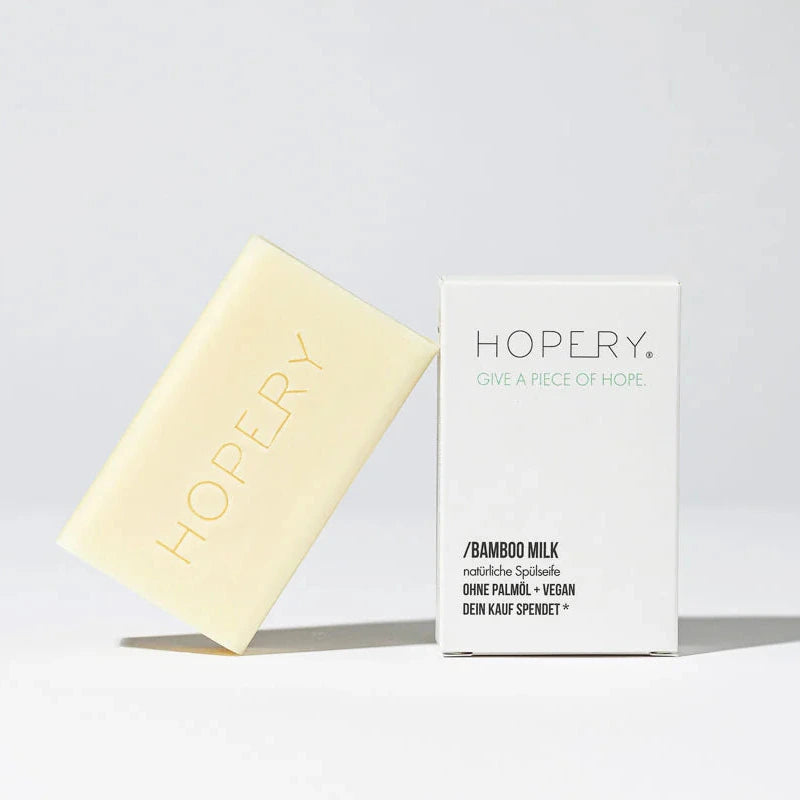 Hopery Spülseife Bamboo Milk, umweltfreundliche Zero Waste Seife in nachhaltiger Verpackung, ideal für umweltbewusste Haushalte