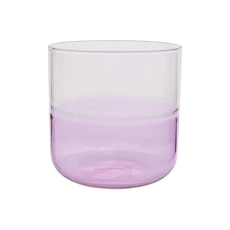 Buntes Regenbogen-Glas aus hitzebeständigem Borosilikatglas, 410 ml, von Tranquillo, farbenfroh und robustes Trinkglas