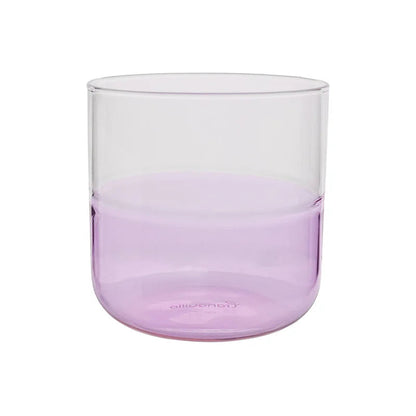 Buntes Regenbogen-Glas aus hitzebeständigem Borosilikatglas, 410 ml, von Tranquillo, farbenfroh und robustes Trinkglas