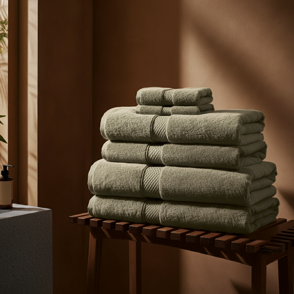 Luxuriöse, flauschige Finole Handtücher aus 100% ägyptischer Baumwolle, saugfähig und weich, mit 700 GSM.